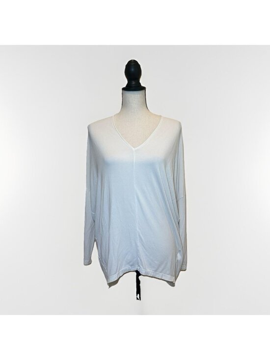 Club Monaco Tops - Club Monaco Top Women’s Medium White Oversized V-Neck Flowy *Flaw